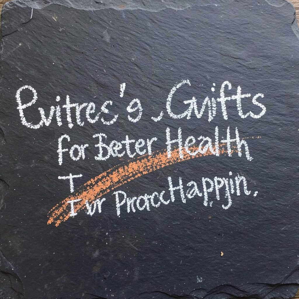 Soft beige and sage chalk drawing on a dark slate board, with hand-drawn herbs, a small bottle, and flowing leaves evoking a calm wellness studio